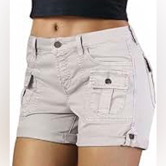 Roz & Ali Pants - ROZ & ALI KHAKI SAFARI SHORTS